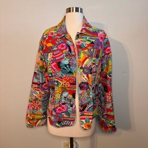 Candy Couture Jacket Size XL
100% Cotton boho retro